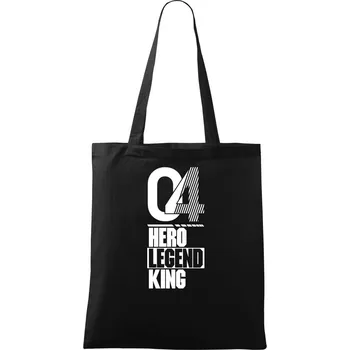 Nákupní taška Hero, Legend, King x Queen 2004 - Taška bavlněná - 42 x 38 cm ( Černá )