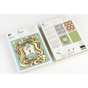 Barevný papír The Pepin Press blok dopisních papírů, Art Nouveau, A5