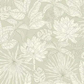 Tapeta Vliesová tapeta Green&Co HAWAI listy 0,53x10,05 m