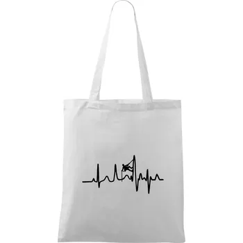 EKG horolezec - Taška bavlněná - 42 x 38 cm ( Bílá )