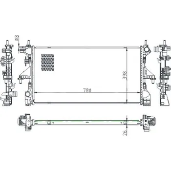 Chladič motoru Chladič, chlazení motoru HART 643 013