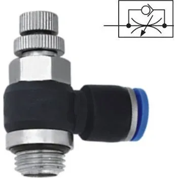 Ventil STNC Ventily škrtící úhlové, vnější závit G, pro hadičku 4mm - otočné Rozměr závitu: G1/4"