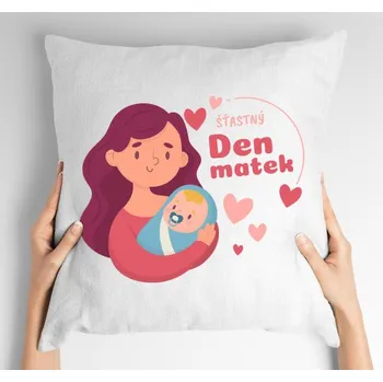 Žertovný předmět Polštář s potiskem Šťastný Den matek