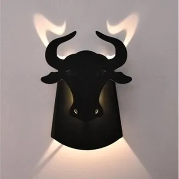 Nástěnné svítidlo Černé nástěnné světlo BULL Black