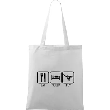 Nákupní taška Eat sleep Motocross - freestyle - Taška bavlněná - 42 x 38 cm ( Bílá )