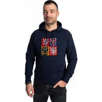 Pánská mikina FAN LOGO NATHAN STÁTNÍ ZNAK NÁŠIVKA mikina tmavě modrá 4XL