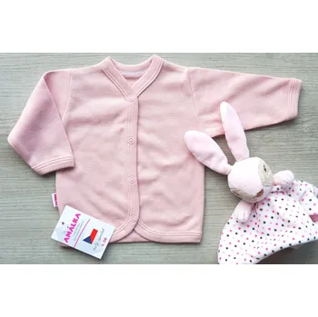 Kojenecká bunda AMÁLKA Bavlněný, kojenecký kabátek, pudrově růžový Velikost: 74