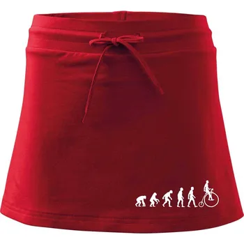 Dámská sukně Evoluce staré kolo - Sportovní sukně - two in one - M ( Červená )