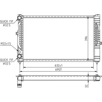 Chladič motoru Chladič, chlazení motoru HART 600 932