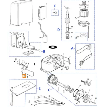 Pohon brány Nice G6X50.5123 čep G6x50