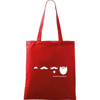 Evolution mustache - Taška bavlněná - 42 x 38 cm ( Červená )