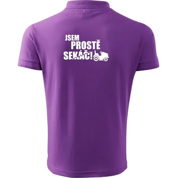 Pánská košile Jsem prostě sekáč - sekačka - Polokošile pánská Pique Polo 203 - 5XL ( Fialová )