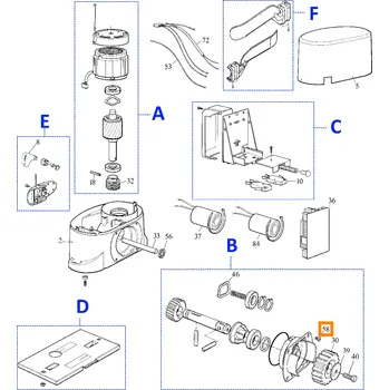 Pohon brány Nice V6X12B.5102 šroub 6x12