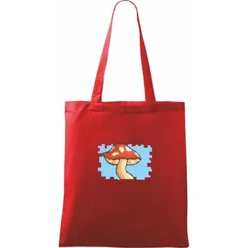 Gamer - stará hra - houba - Taška bavlněná - 42 x 38 cm ( Červená )