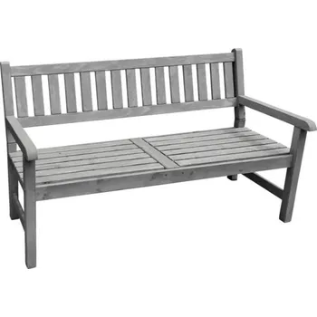 Zahradní lavice Zahradní lavice dřevěná RADOST 120 x 53 x 92 cm šedá
