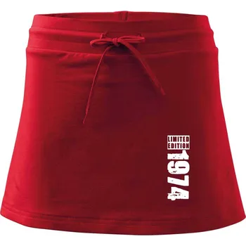 Dámská sukně Limited edition 1974 pruh - Sportovní sukně - two in one - S ( Červená )