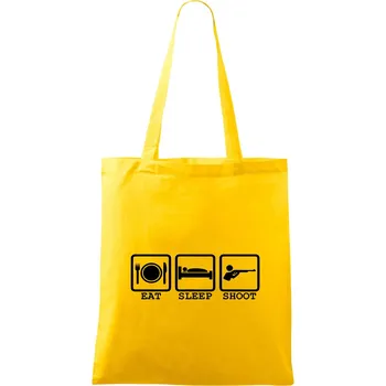 Eat sleep shot - Taška bavlněná - 42 x 38 cm ( Žlutá )