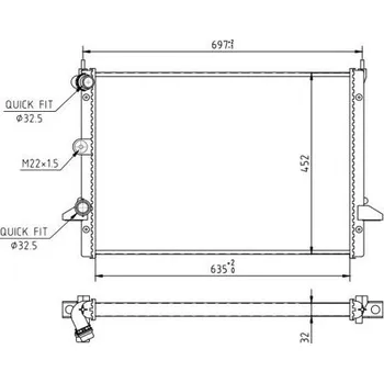 Chladič motoru Chladič, chlazení motoru HART 605 975