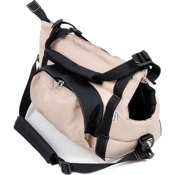 Taška pro psa a kočku Iridog Taška na psa CARRIE no.1 béžová s černou v19 x š16 x d30 cm