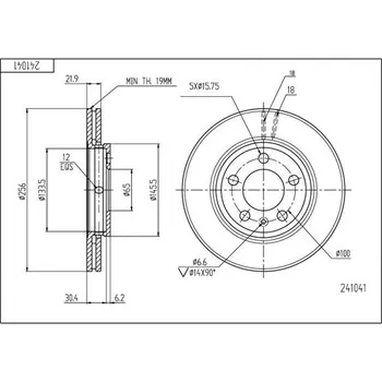 Brzdový kotouč Brzdový kotouč HART 241 041