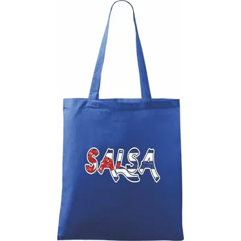 Nákupní taška Salsa vlajka - Taška bavlněná - 42 x 38 cm ( Královská modrá )