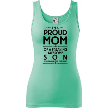 Dámské tričko Proud mom SON - Dámské tílko - XS ( Mátová )