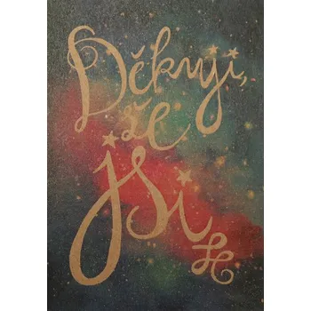 Kalendář Přáníčko BeBechy - recyklovaný papír - Děkuji