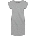 KARIBAN Dámské dlouhé tričko - šaty Velikost: L/XL, Barva: světle šedý melír