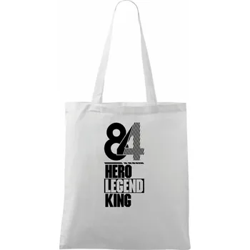 Hero, Legend, King x Queen 1984 - Taška bavlněná - 42 x 38 cm ( Bílá )