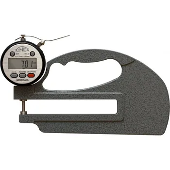 KINEX 7040-15-010 Mikrometrický tloušťkoměr digitální ABZ 0-10mm, délka ramene 120mm, 0,01mm, DIN 863