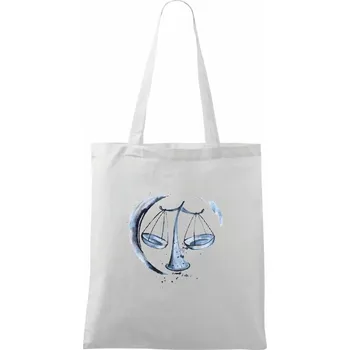 Nákupní taška Váhy kreslené v kruhu - Taška bavlněná - 42 x 38 cm ( Bílá )