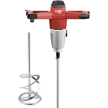 Sada nářadí FLEX MXE 1202 + WR2 140, 1200 Wattů 2-rychlostní míchadlo + 2x spirálové míchací metly&nbsp;140 mm (3-stupňová regulace otáček)