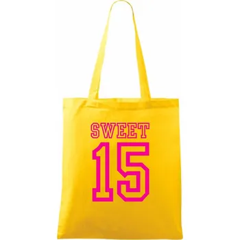 Nákupní taška Sweet 15 - Taška bavlněná - 42 x 38 cm ( Žlutá )