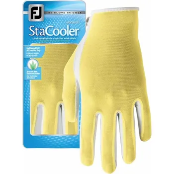 Golf FootJoy StaCooler Assorted dámská golfová rukavice, žlutá levá (pro praváky), L, žlutá