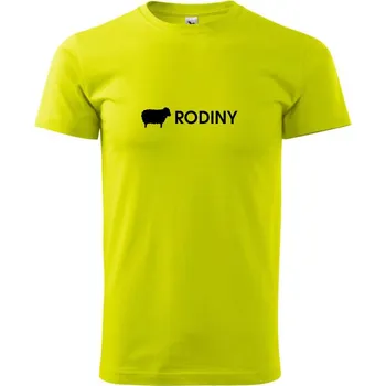 Ovce rodiny - Klasické pánské triko vyšší gramáže - 3XL ( Limetková )