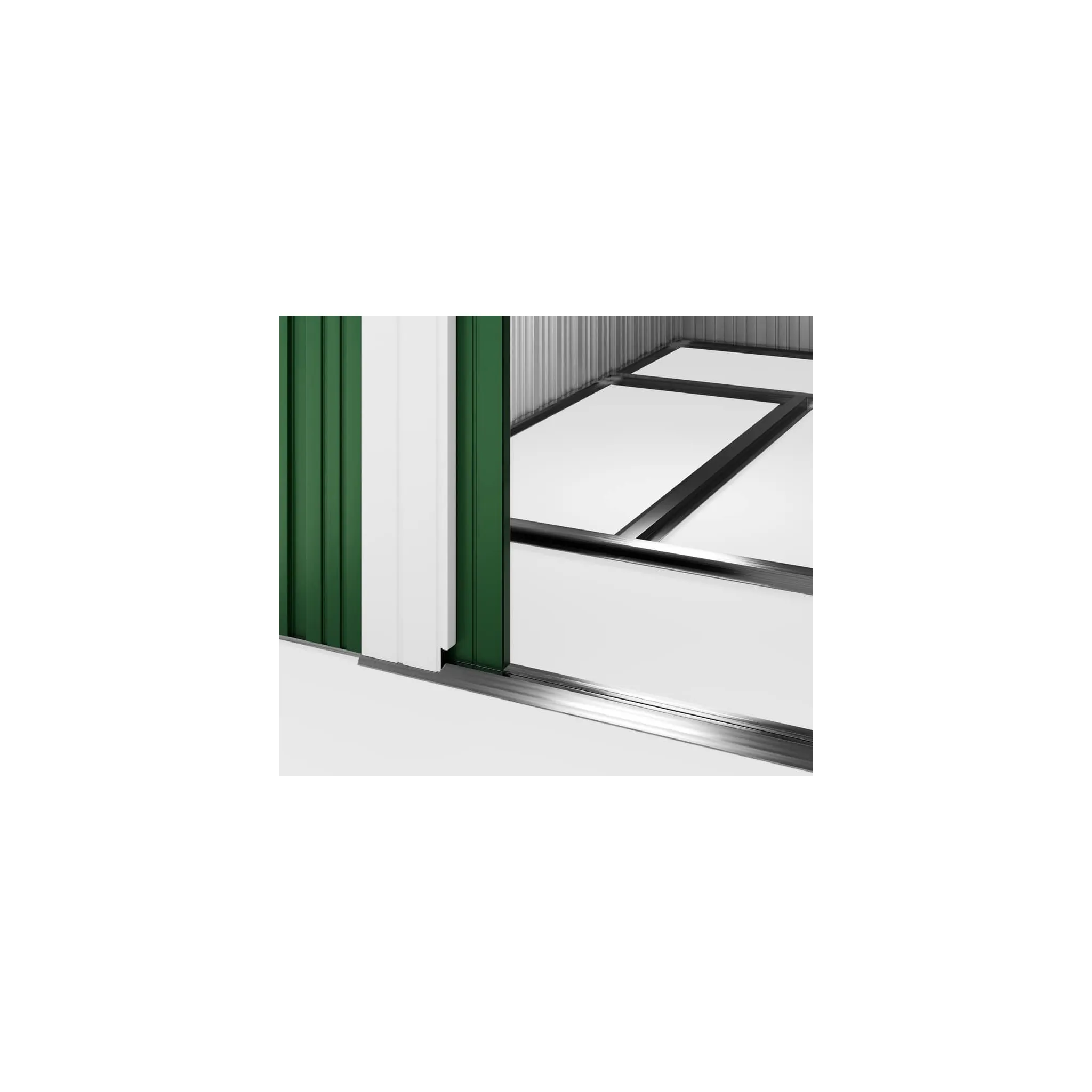 Fotografie 5 - Zahradní domek DBA Zahradní domek na nářadí 257 x 312 x 177,5 cm zelený