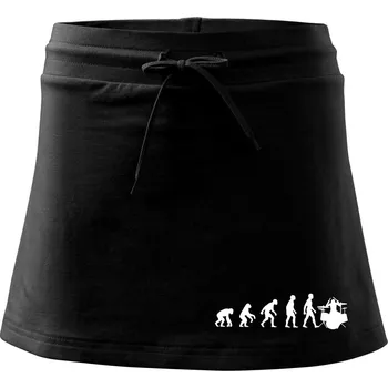 Dámská sukně Evoluce bubeník - Sportovní sukně - two in one - M ( Černá )