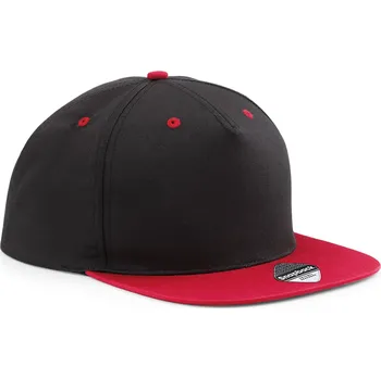 Pokrývka hlavy Beechfield 5-panelova-snapback-kontrastni-ksiltovka-b610c Velikost: uni, Barva: černá-červená