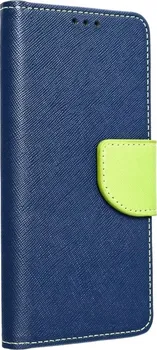 Pouzdro na mobilní telefon Fancy Book pro Xiaomi Redmi Note 10 Pro/10 Pro Max Navy Blue/Lime
