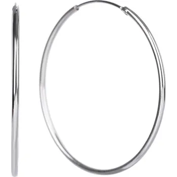 Náušnice Bealio BEALIO Stříbrné náušnice HLADKÉ KRUHY 40 mm 03-05754-1141