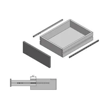 Nábytek GTV kuličkový výsuv H17 - 246 mm