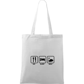 Nákupní taška Eat sleep golf - Taška bavlněná - 42 x 38 cm ( Bílá )