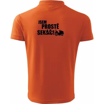 Pánská košile Jsem prostě sekáč - sekačka - Polokošile pánská Pique Polo 203 - 4XL ( Oranžová )