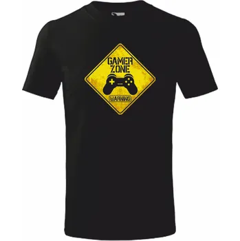 Chlapecké tričko ON-DESIGN Tričko pánské/dětské GAMER ZONE Velikost: 146 cm/10 let, Barva: černá