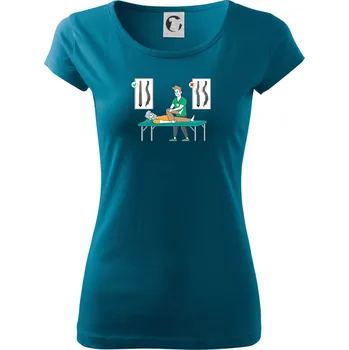 Dámské oblečení Fyziologické zakřivení páteře - Dámské triko Pure - XL ( Petrolejová )