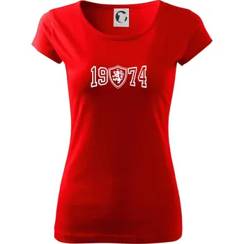 Dámské tričko Narozeninový motiv - znak - 1974 - Dámské triko Pure - XS ( Červená )