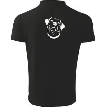Pánská košile Labrador obrys - Polokošile pánská Pique Polo 203 - 2XL ( Černá )