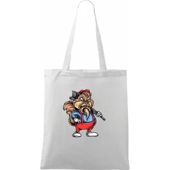 Nákupní taška Drsný dřevorubec - Taška bavlněná - 42 x 38 cm ( Bílá )