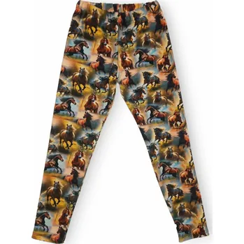 dosupliku Dívčí legíny koně s hnědou 92