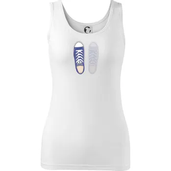 Dámské tričko Párové boty - modré - Dámské tílko - 2XL ( Bílá )